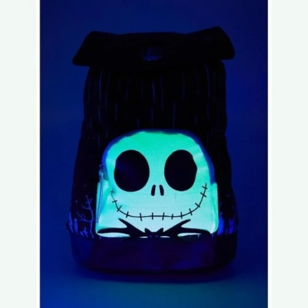 Bioworld The Nightmare Before Christmas Jack Glow In‎ The Dark Slouch Backpack